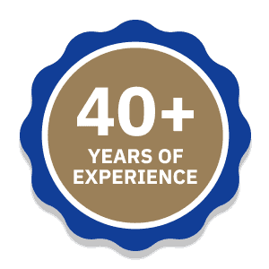 40 Years Experience badge